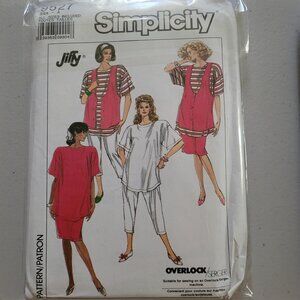 Vintage Simplicity 9527 Maternity Wear Sewing Pattern Size Small - XXL
